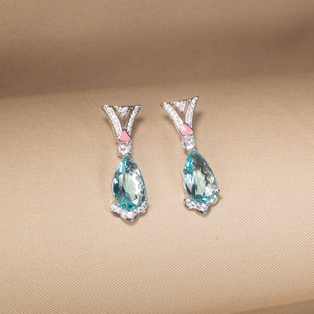 Aqua Serenade Drop Earrings