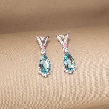 Aqua Serenade Drop Earrings