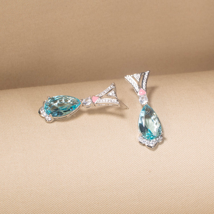 Aqua Serenade Drop Earrings
