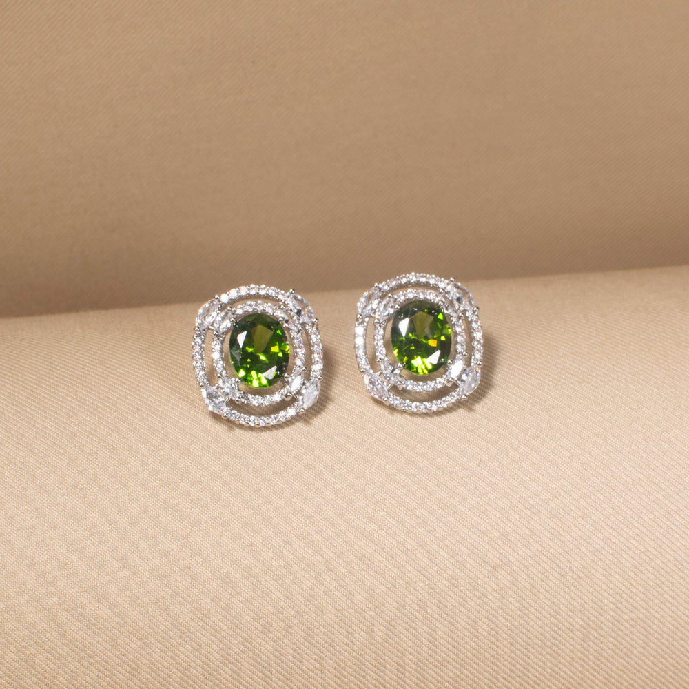 Olive Swirl Studs