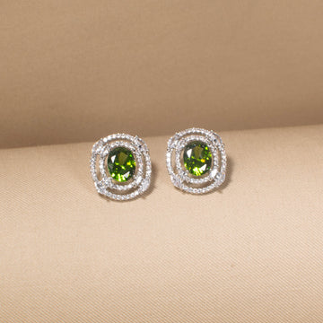 Olive Swirl Studs