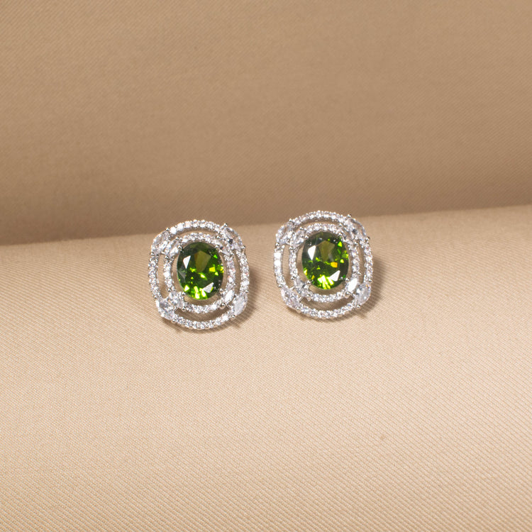 Olive Swirl Studs