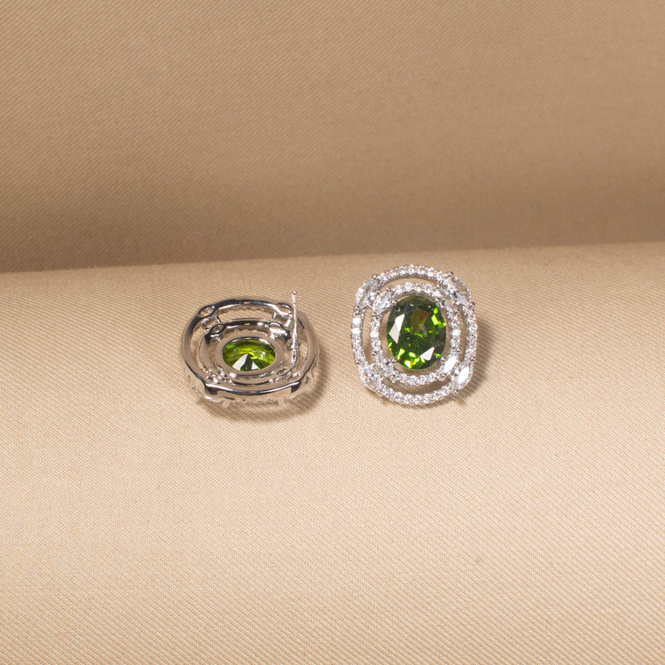 Olive Swirl Studs