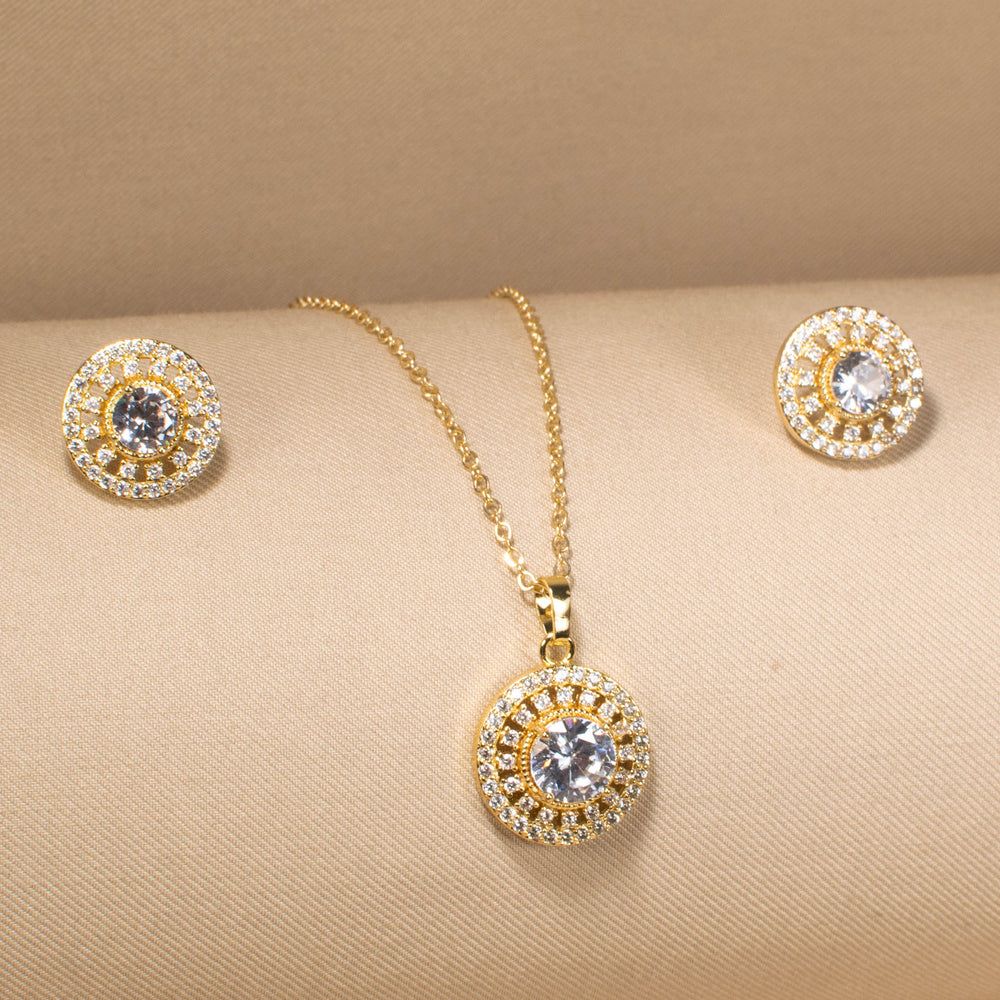 Celestial Solitaire Pendant Set