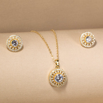 Celestial Solitaire Pendant Set