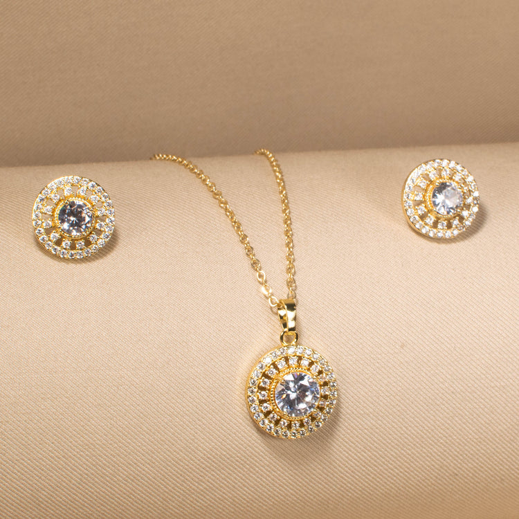 Celestial Solitaire Pendant Set