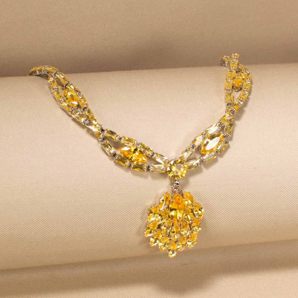 Amber Sunshine Chandelier Set