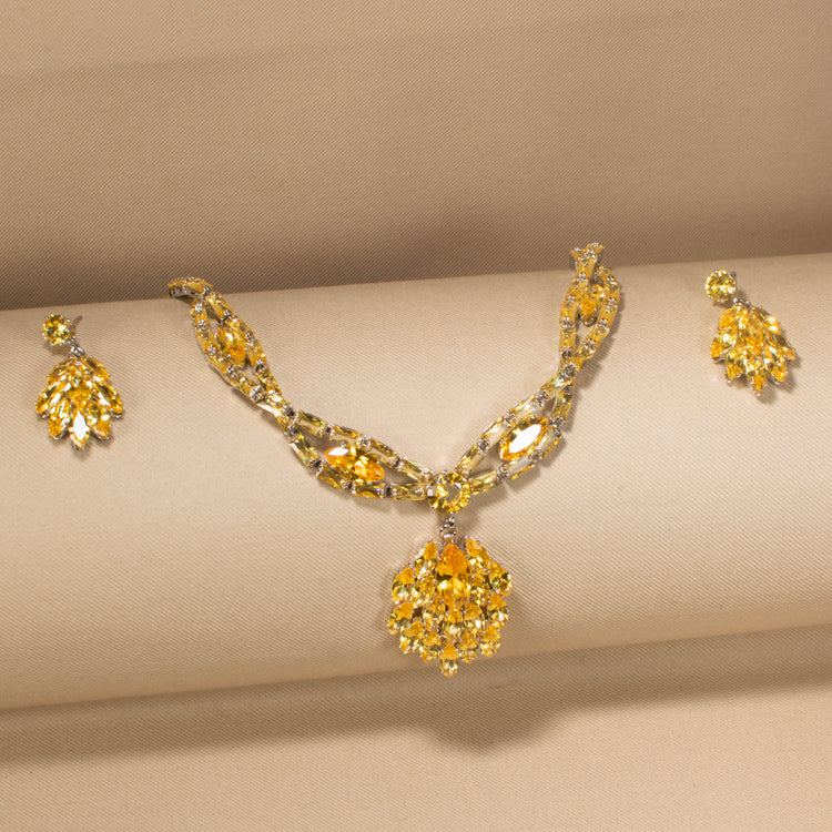 Amber Sunshine Chandelier Set