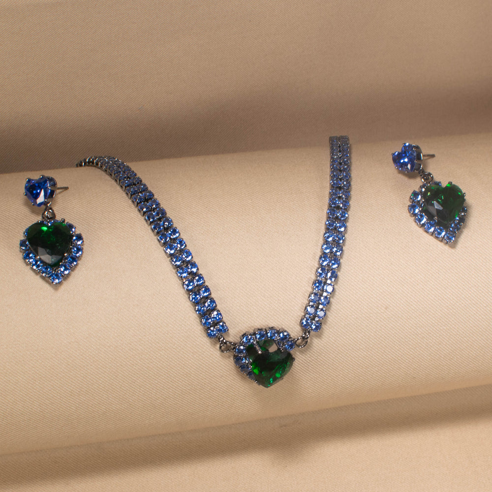 Northern Lights Heart Necklace Set