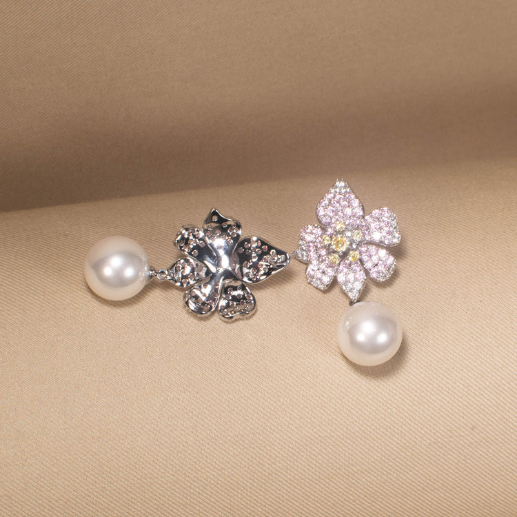 Sparkling Floral Serenade Earring