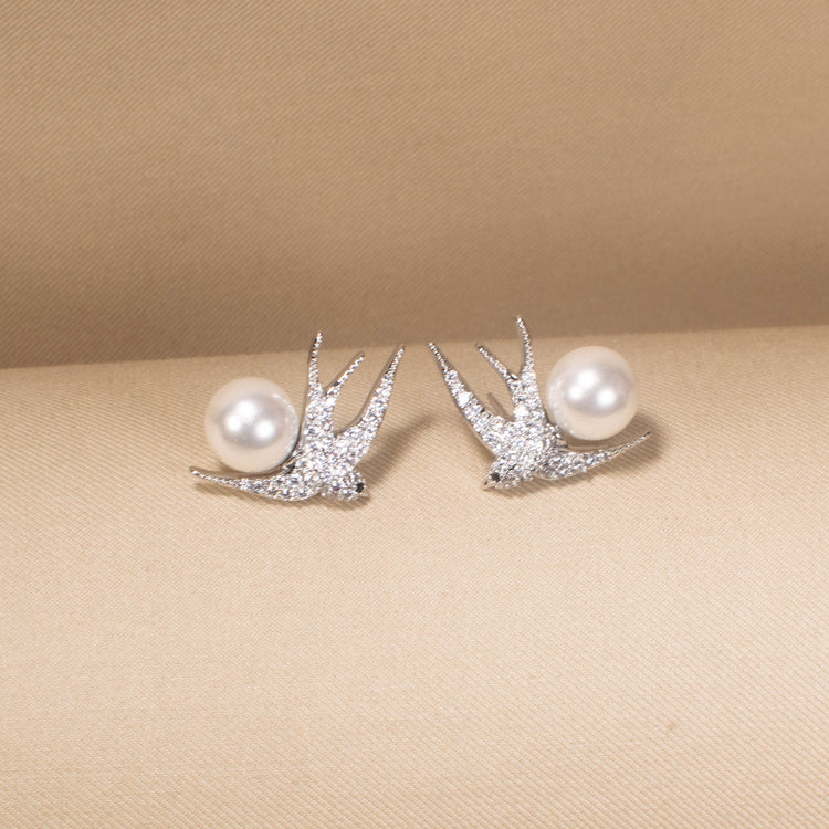 Wings of Grace Studs - Silver