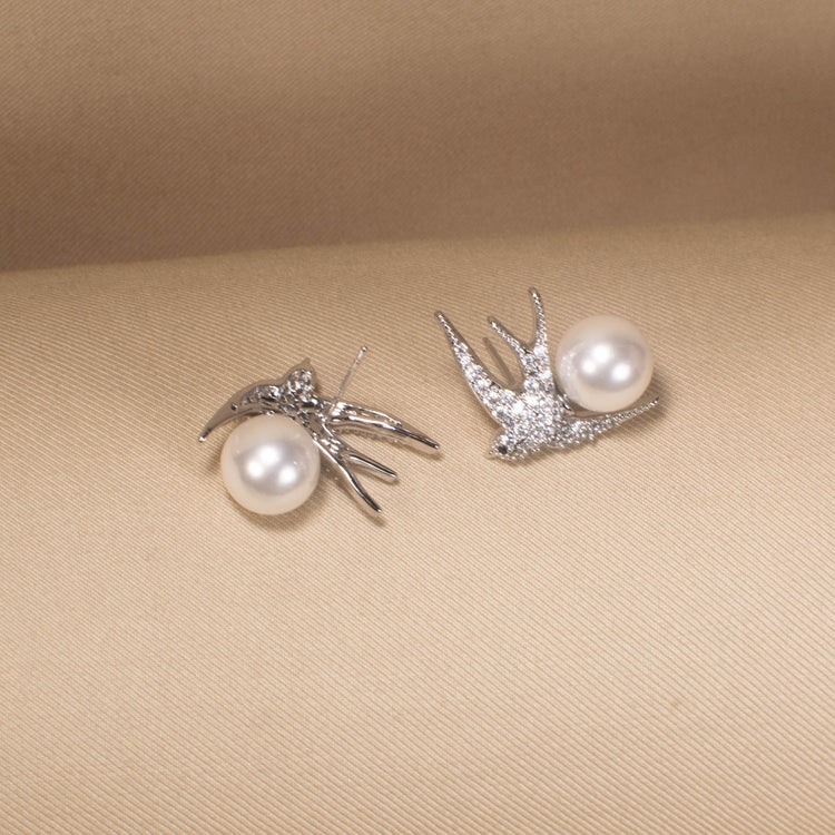 Wings of Grace Studs - Silver