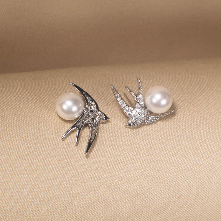 Wings of Grace Studs - Silver