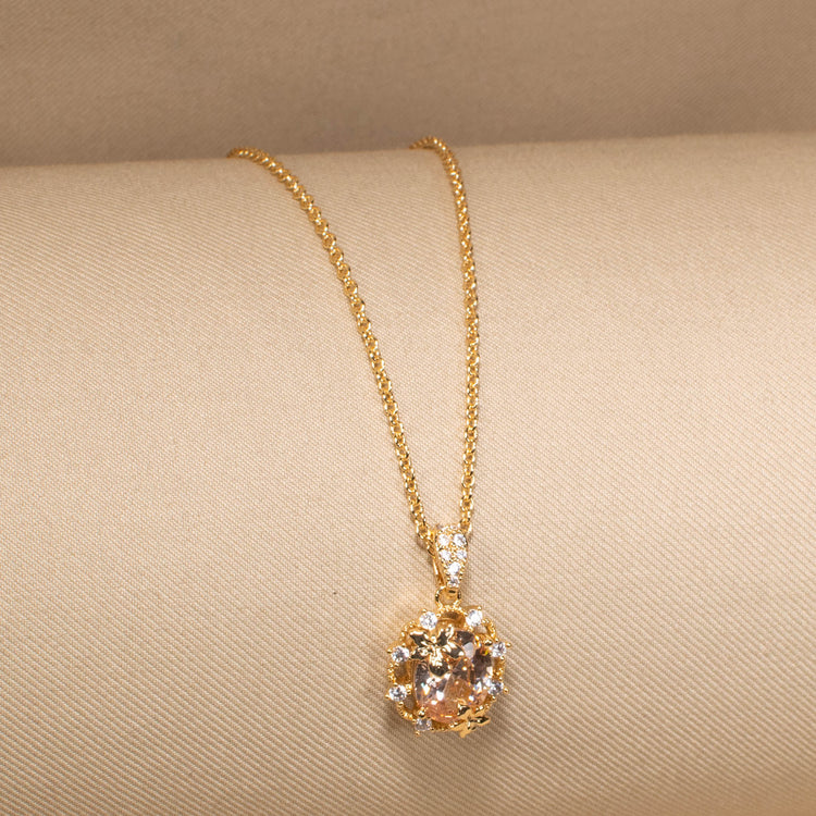 Champagne Cluster Pendant Set