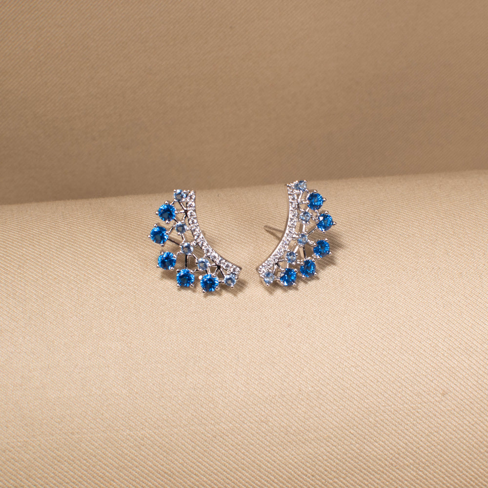 Sapphire Arch Charm Studs
