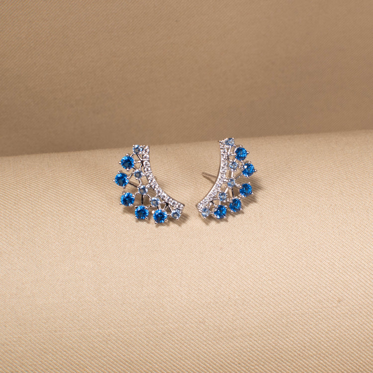 Sapphire Arch Charm Studs