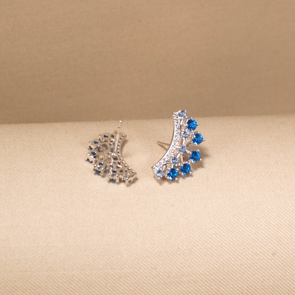 Sapphire Arch Charm Studs