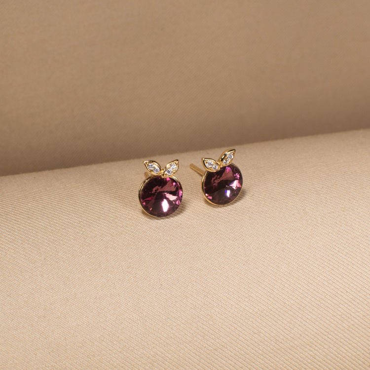 Plum Shimmer Ball Studs
