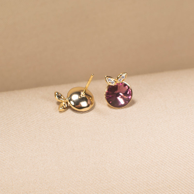 Plum Shimmer Ball Studs