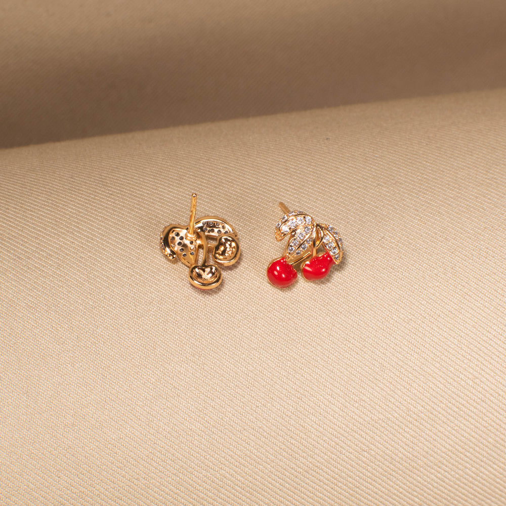 Ruby Berry Cluster Studs