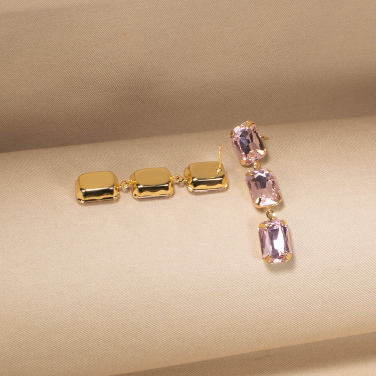 Elysian Pink Step Earrings