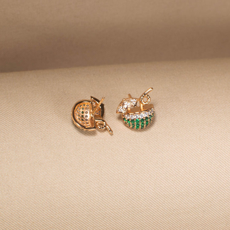 Midnight Martini Studs - Emerald