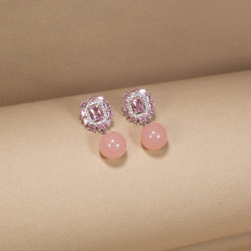 Blush Glamour Drop Earrings
