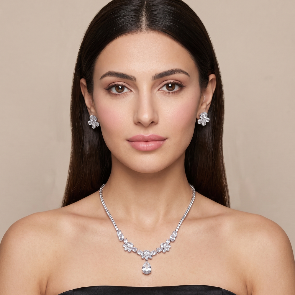 Frost Cascade Necklace Set
