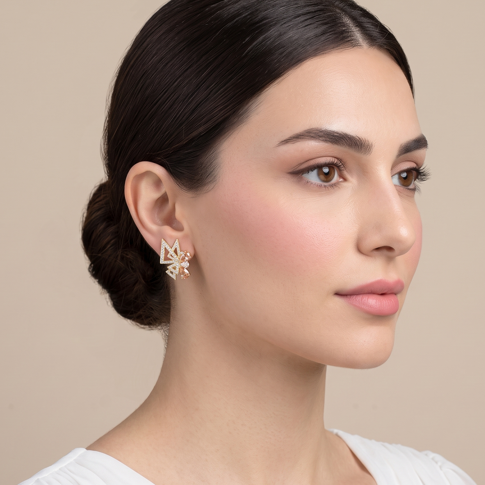 Origami Sparkle Studs