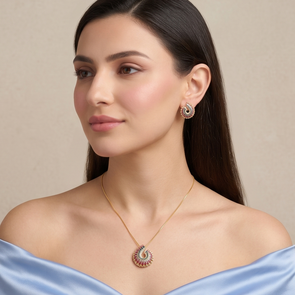 Confetti Swirl Pendant Set