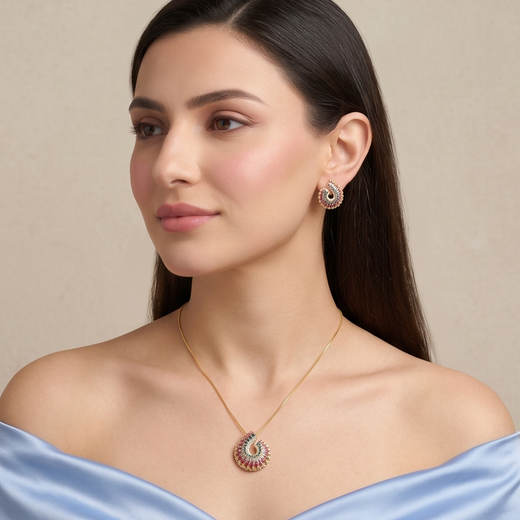 Confetti Swirl Pendant Set