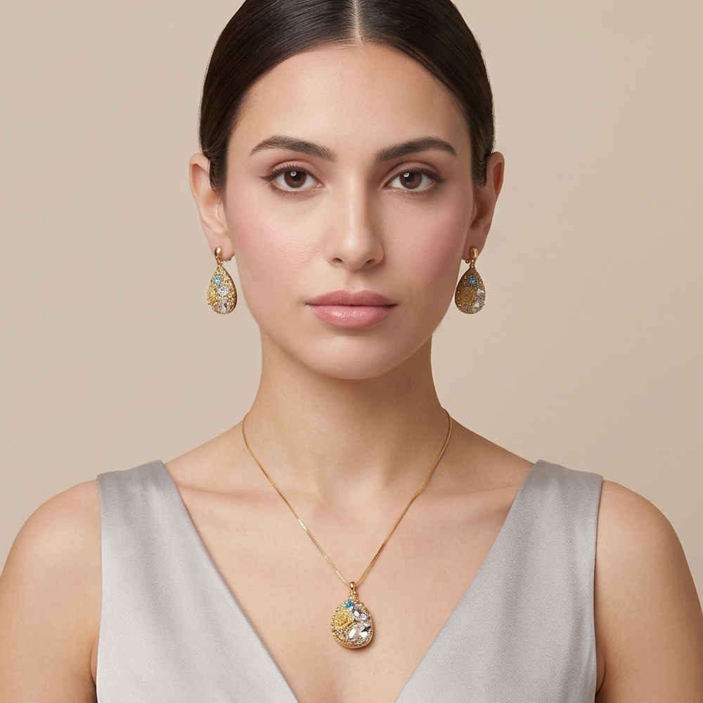 Alice Teardrop Pendant Set