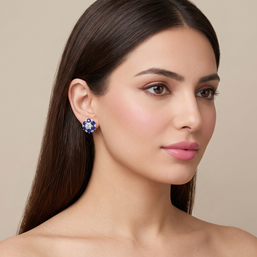 Royal Blue Floret Studs