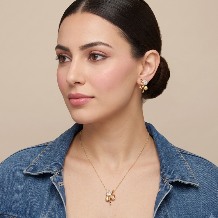 Caramel Orbit Pendant Set