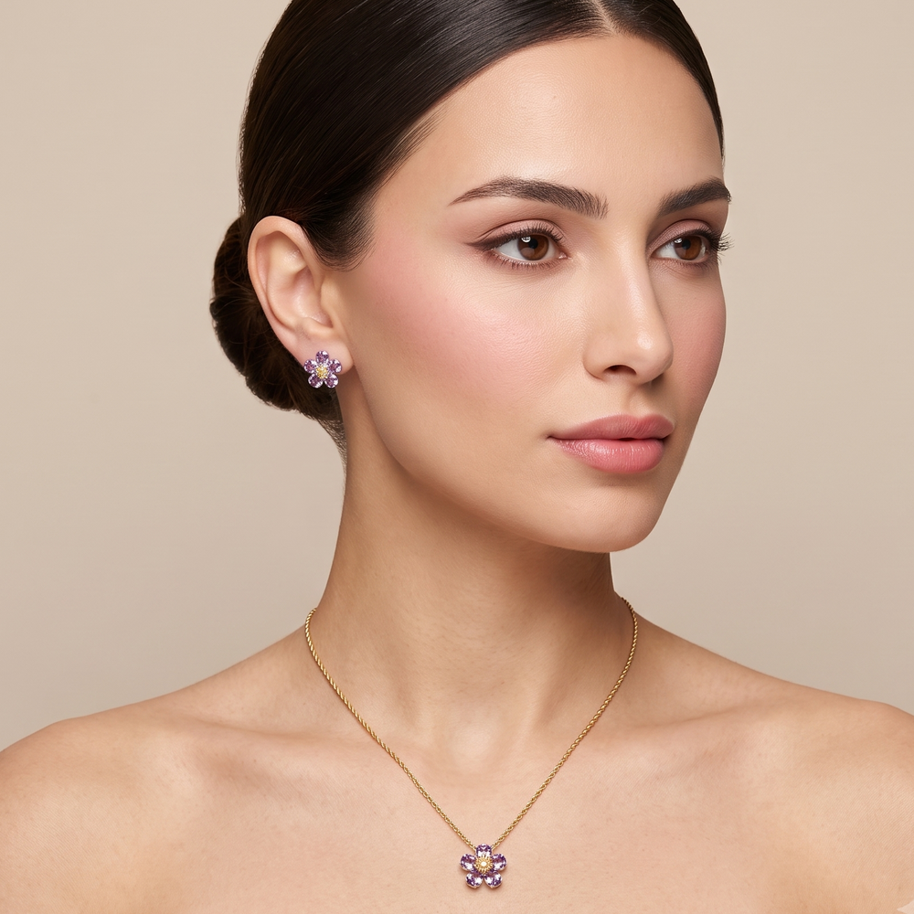 Daisy Charm Pendant Set