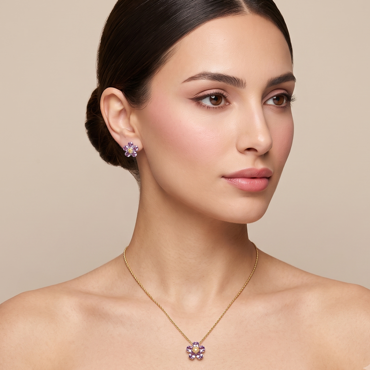 Daisy Charm Pendant Set