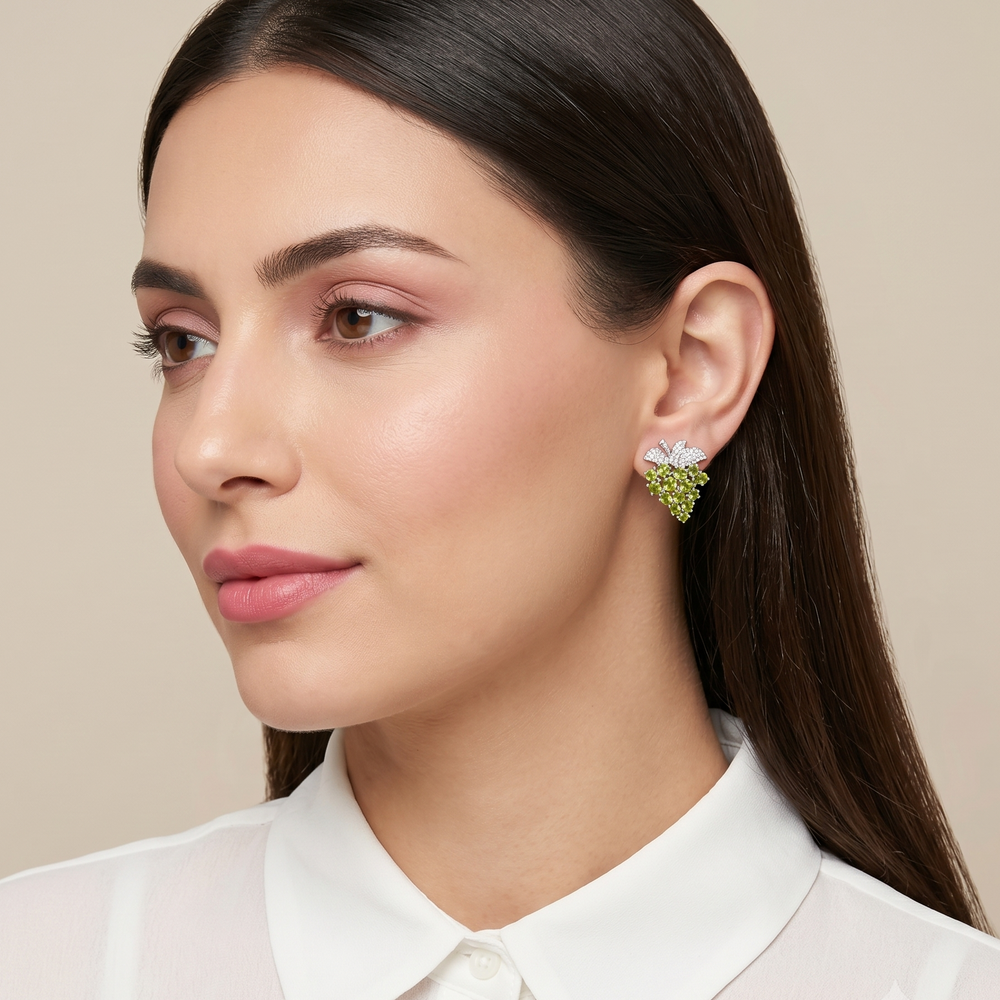 The Berry Crush Earrings - Green