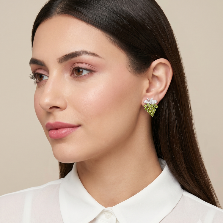The Berry Crush Earrings - Green