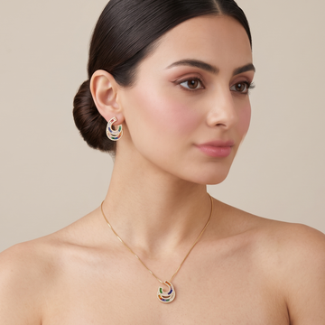 Cosmic Wave Pendant Set