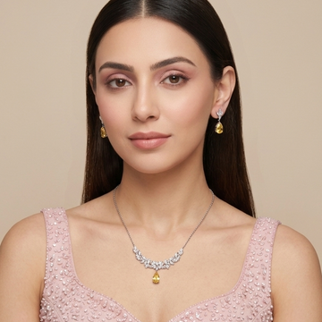 Amber Haze Sparkle Necklace Set