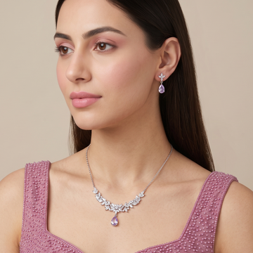 Purple Haze Sparkle Necklace Set