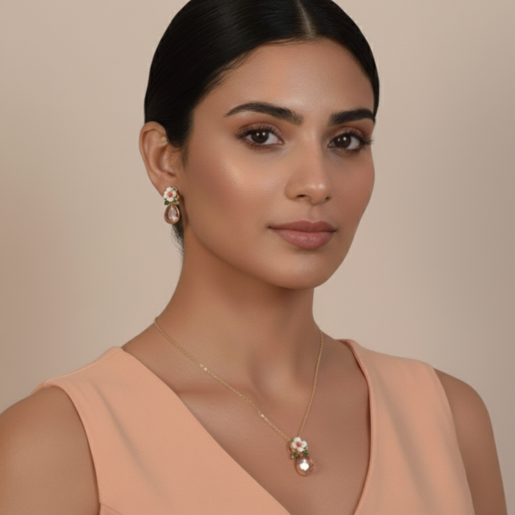 Peach Blossom Pendant Set - Nature Collection