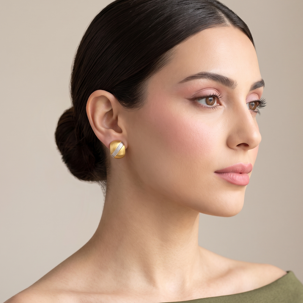 Dual-Tone Minimalist Studs