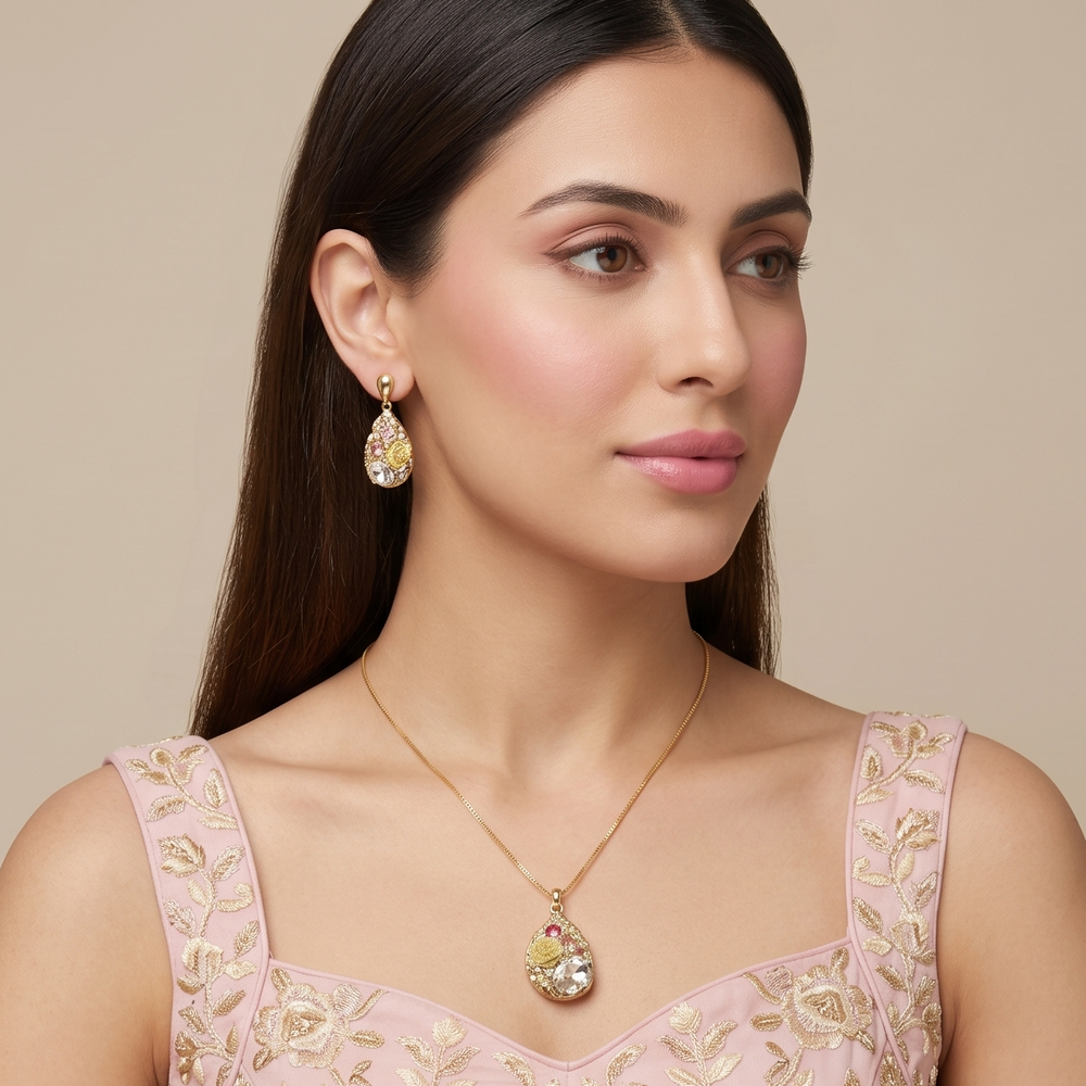 Martha Teardrop Pendant Set
