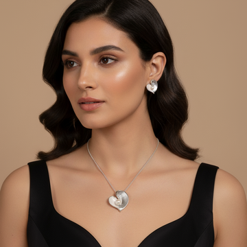 Morning Dew Pendant Set-Grey-Nature Collection