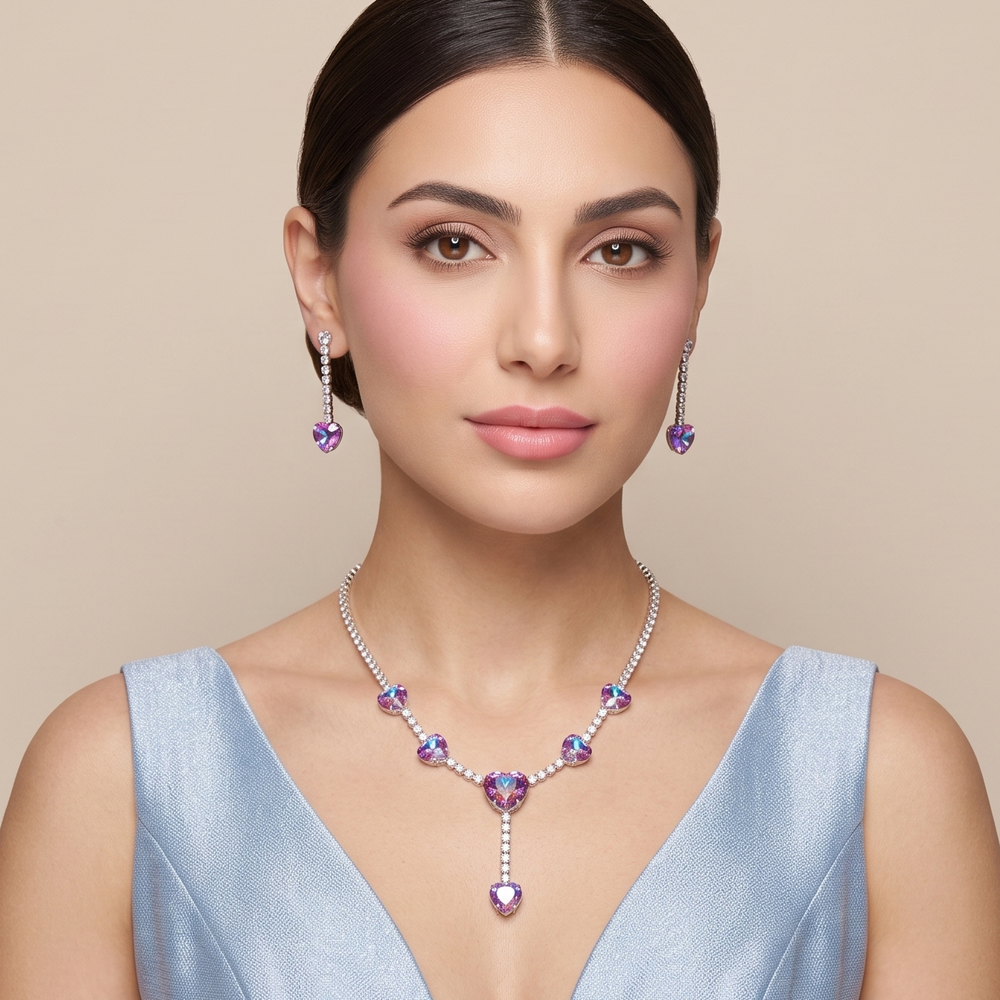 Amethyst Romance Y-Necklace Set