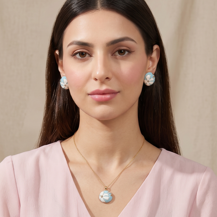 Avela Pendant Set - Blue- Nature Collection