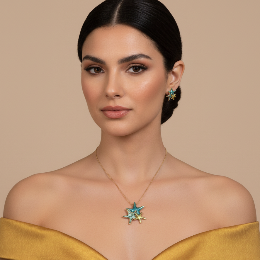 Wish Upon a Star Pendant Set-Edgy Collection