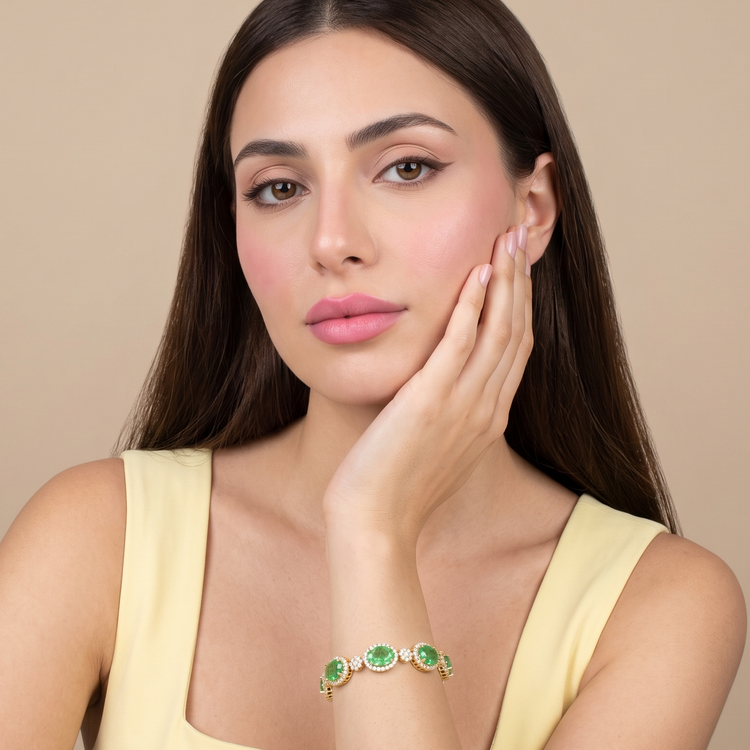 Spearmint Glitz Halo Bracelet