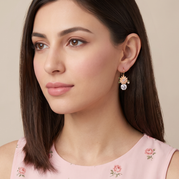 Peachy Bloom Earrings